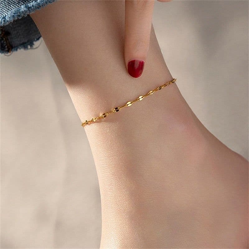 image-New Non-fading Niche Women's Stainless Steel Anklets