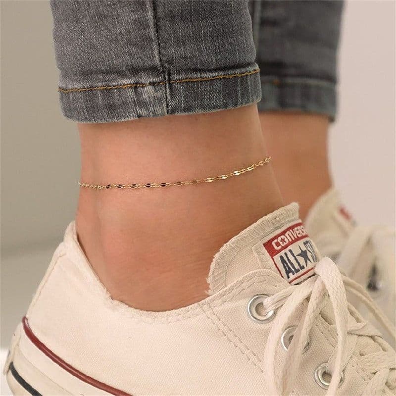image-New Non-fading Niche Women's Stainless Steel Anklets