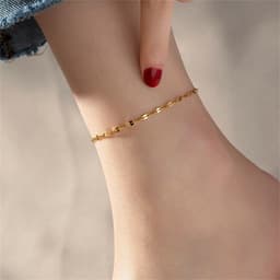 image-New Non-fading Niche Women's Stainless Steel Anklets