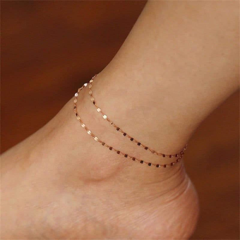 image-New Non-fading Niche Women's Stainless Steel Anklets