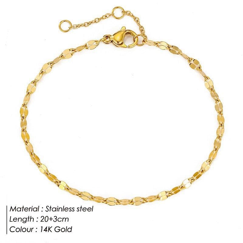 image-New Non-fading Niche Women's Stainless Steel Anklets