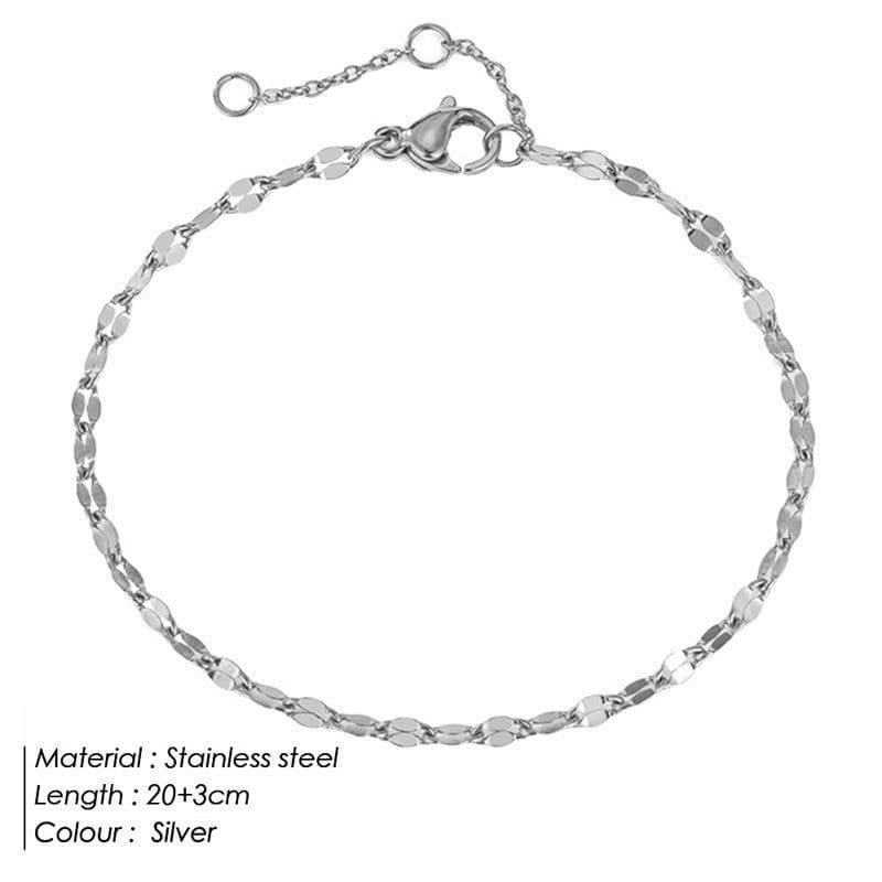 image-New Non-fading Niche Women's Stainless Steel Anklets