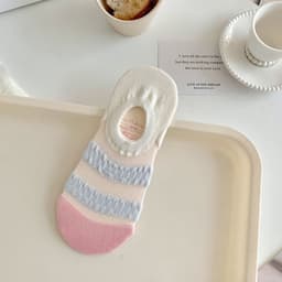 image-Women's Fashionable Wave Kanekalon Breathable Non-slip Low Cut Sock