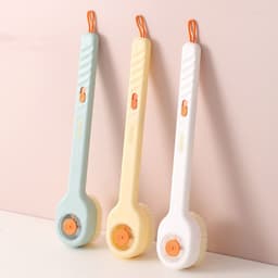 image-Soft Fur Long Handle Bath Brush Back