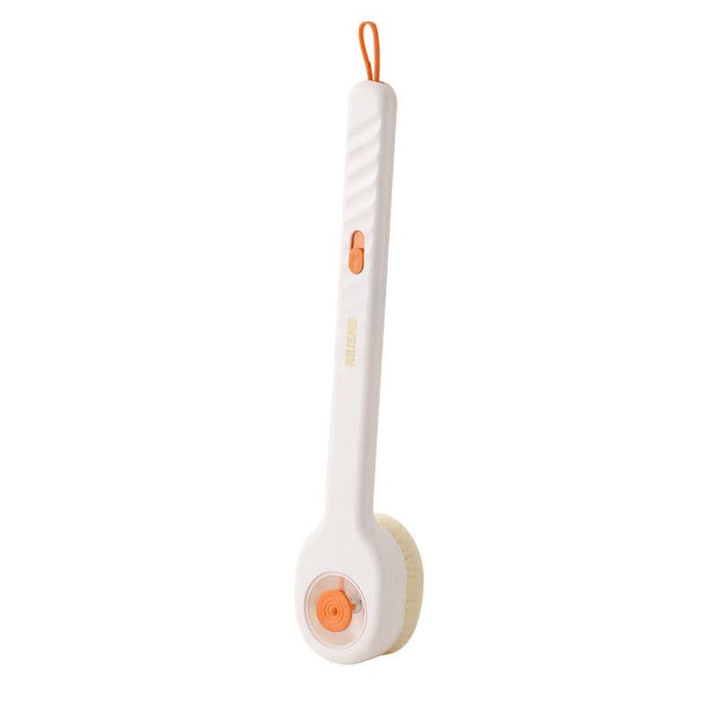 image-Soft Fur Long Handle Bath Brush Back