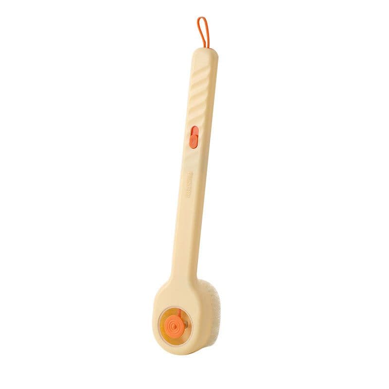 image-Soft Fur Long Handle Bath Brush Back