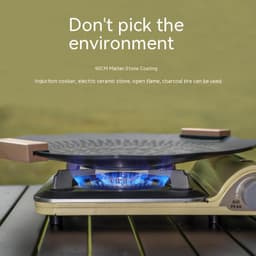 image-Outdoor Portable Non-stick Smoke-free Six-pointed Star Baking Tray