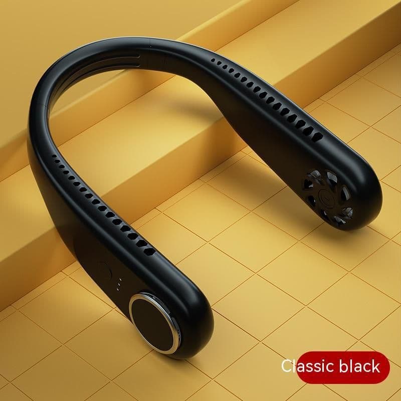 image-New Lazy Halter Fan Mute Outdoor Sports Little Fan Leafless Halter Fan Mini