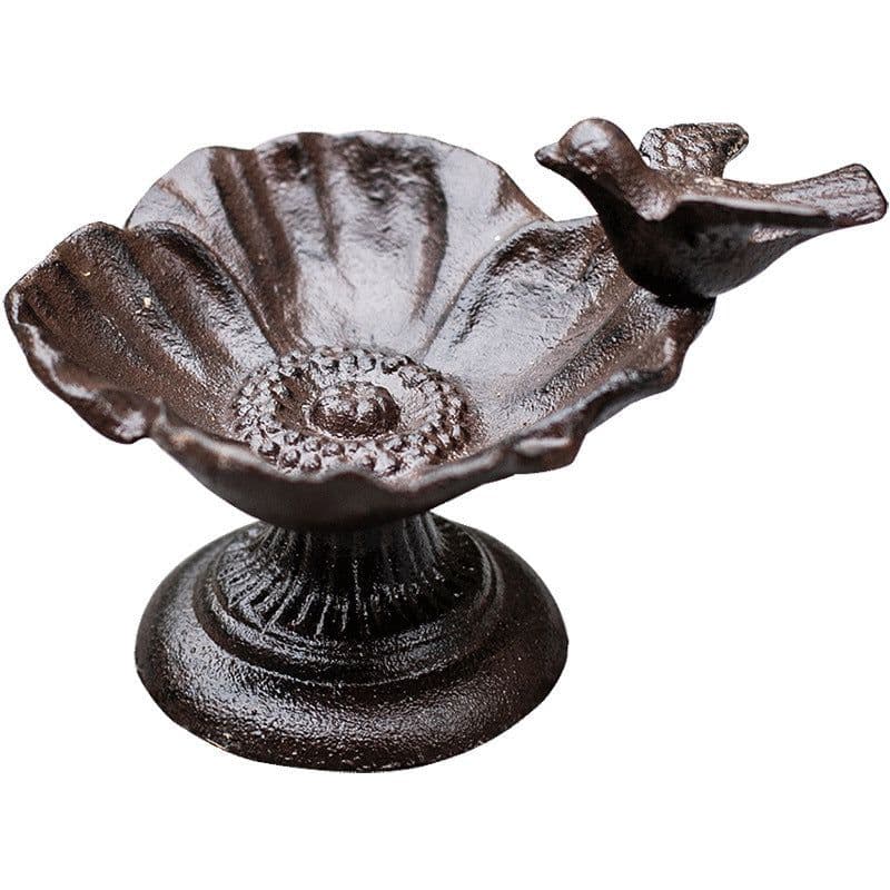 image-European-style Retro Iron Art Candlestick Bird Food Pot Gardening Decoration Ornaments