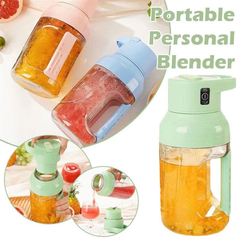 image-New Arrival Summer Electric Juicer Portable Large Capacity 1500ml Juice USB Rechargeable Electric Portable Blender Kitchen Gadgets