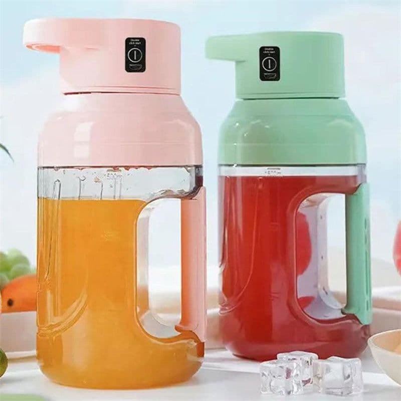 image-New Arrival Summer Electric Juicer Portable Large Capacity 1500ml Juice USB Rechargeable Electric Portable Blender Kitchen Gadgets
