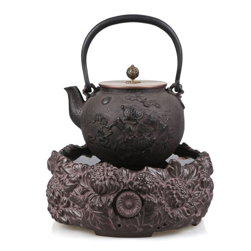 image-Household Fashion Pig Iron Pot Tea Set