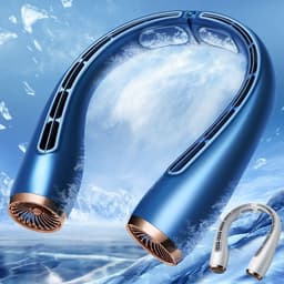 image-Summer Fan Portable Little Fan Charging Mute Bladeless Wall Mounted Air Conditioner Neck Hanging Neck Refrigeration Outdoor