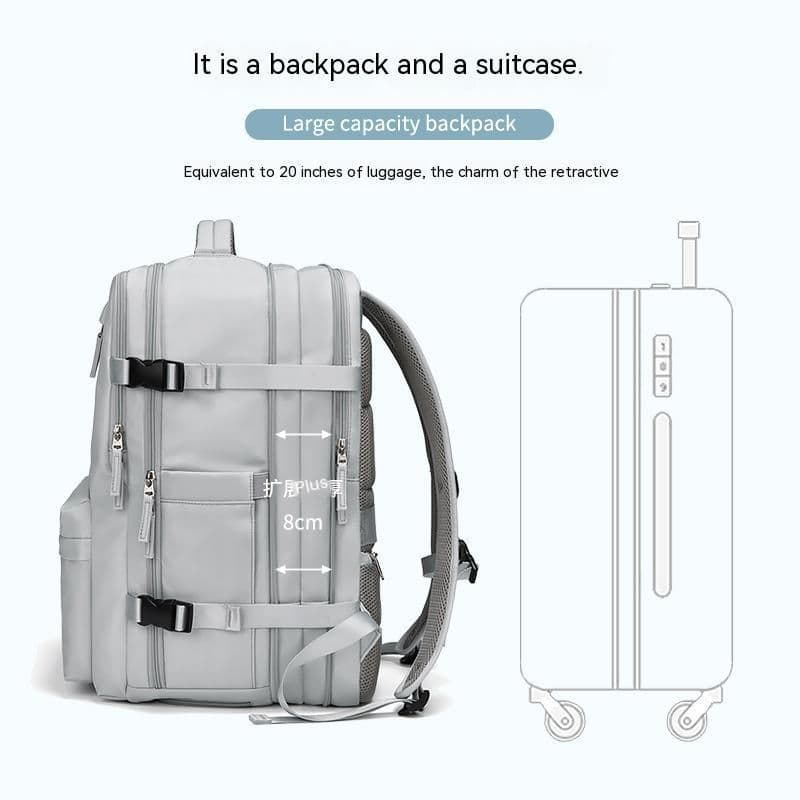 image-Expansion Backpack Women's Casual Dry Wet Separation Backpack