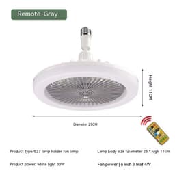 image-Remote Control E27 Screw Adjustable Light Bedroom Aromatherapy Small Fan Lamp