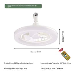 image-Remote Control E27 Screw Adjustable Light Bedroom Aromatherapy Small Fan Lamp