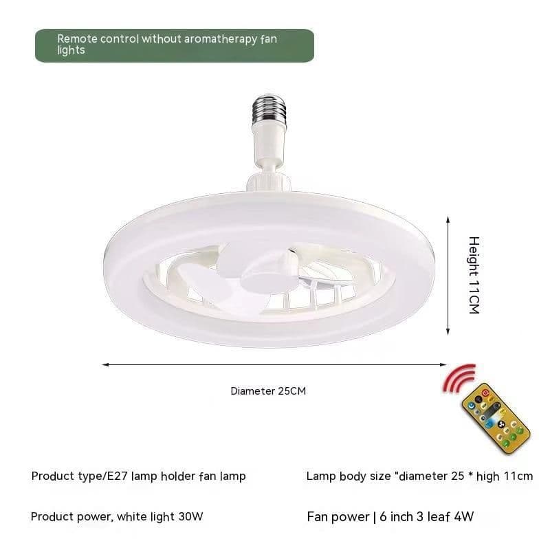 image-Remote Control E27 Screw Adjustable Light Bedroom Aromatherapy Small Fan Lamp