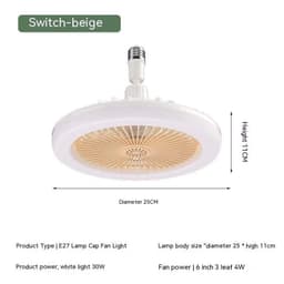 image-Remote Control E27 Screw Adjustable Light Bedroom Aromatherapy Small Fan Lamp