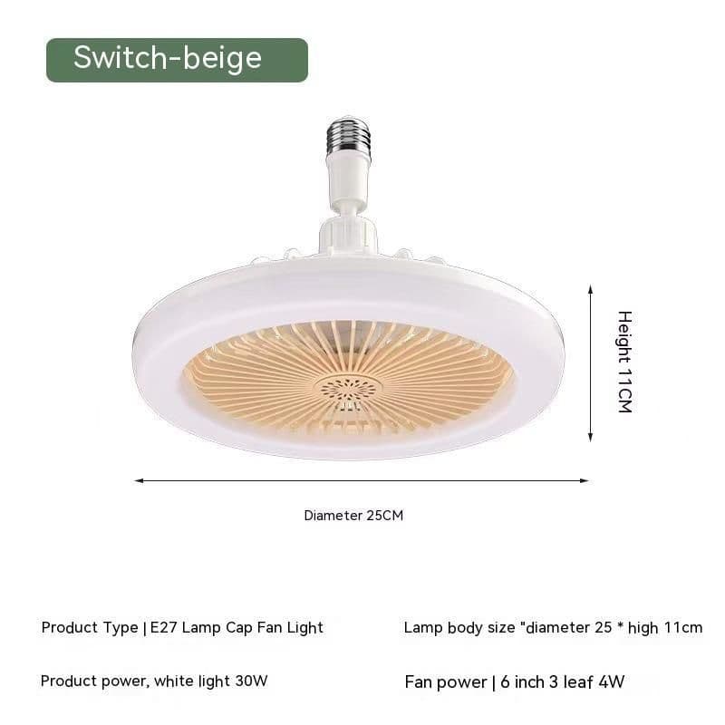 image-Remote Control E27 Screw Adjustable Light Bedroom Aromatherapy Small Fan Lamp