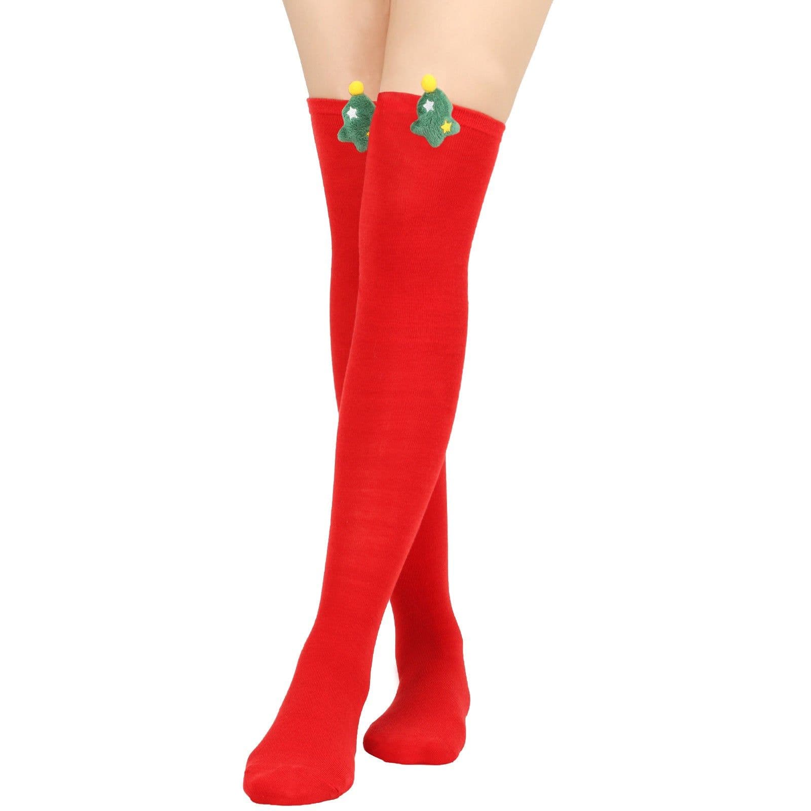 image-Christmas Doll Over-the-knee Stockings
