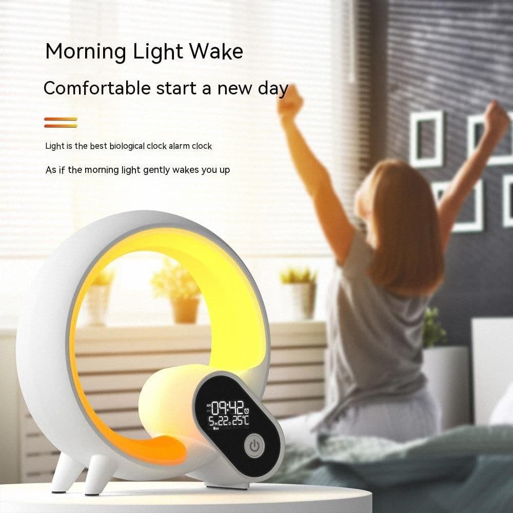 image-Creative Q Light Analog Sunrise Digital Display Alarm Clock Bluetooth Audio Intelligent Wake-up Q Colorful Atmosphere Light