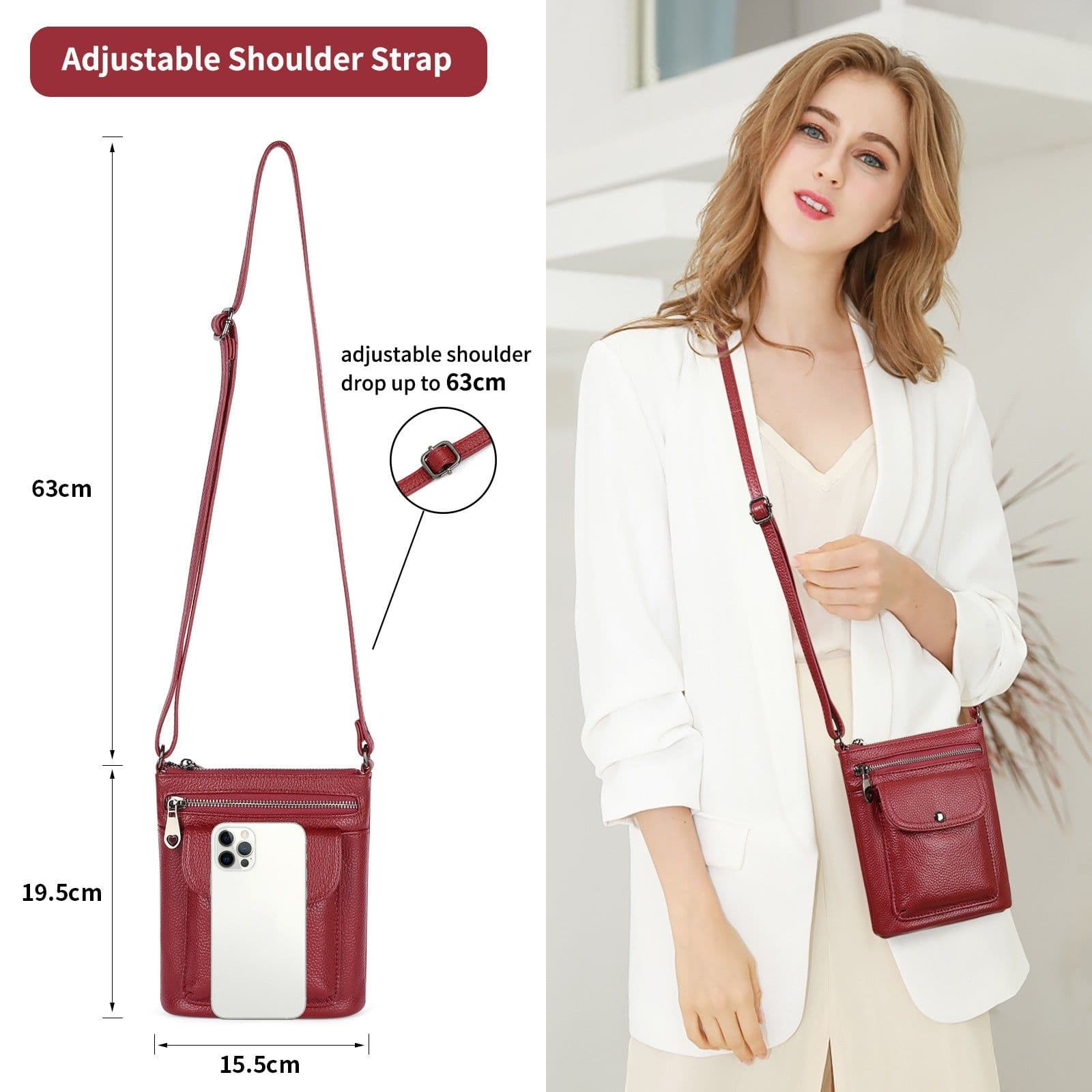 image-Large Capacity First Layer Cowhide Casual Women