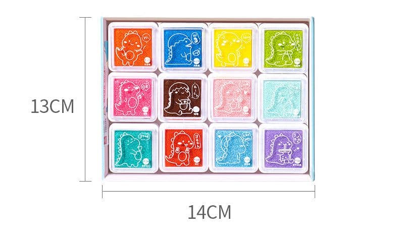 image-Washable Non-toxic Kindergarten Paint Hand Palm Painting Stamp Pad Graffiti Painting Toy