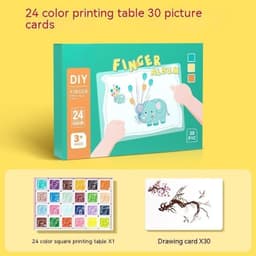 image-Washable Non-toxic Kindergarten Paint Hand Palm Painting Stamp Pad Graffiti Painting Toy