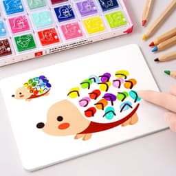 image-Washable Non-toxic Kindergarten Paint Hand Palm Painting Stamp Pad Graffiti Painting Toy
