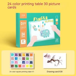 image-Washable Non-toxic Kindergarten Paint Hand Palm Painting Stamp Pad Graffiti Painting Toy