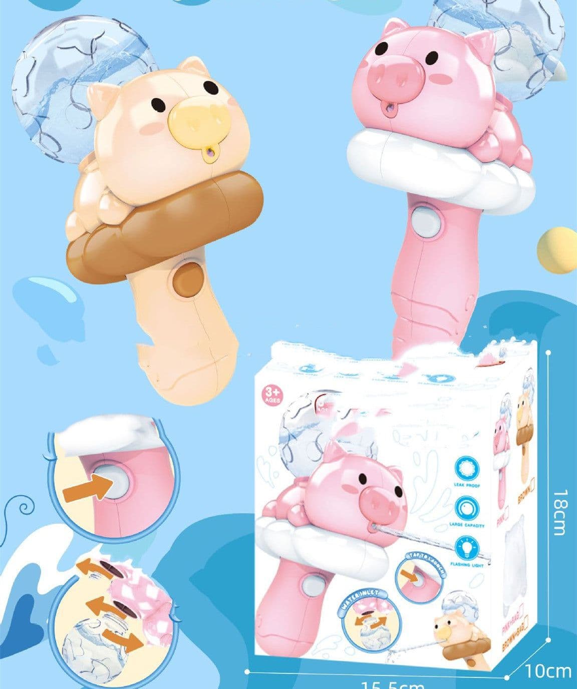 image-Water Spray Cartoon Water Gun Water Toy