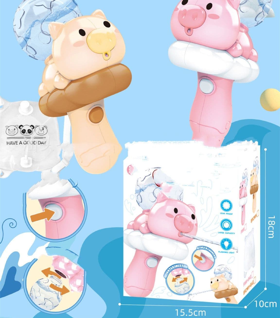 image-Water Spray Cartoon Water Gun Water Toy