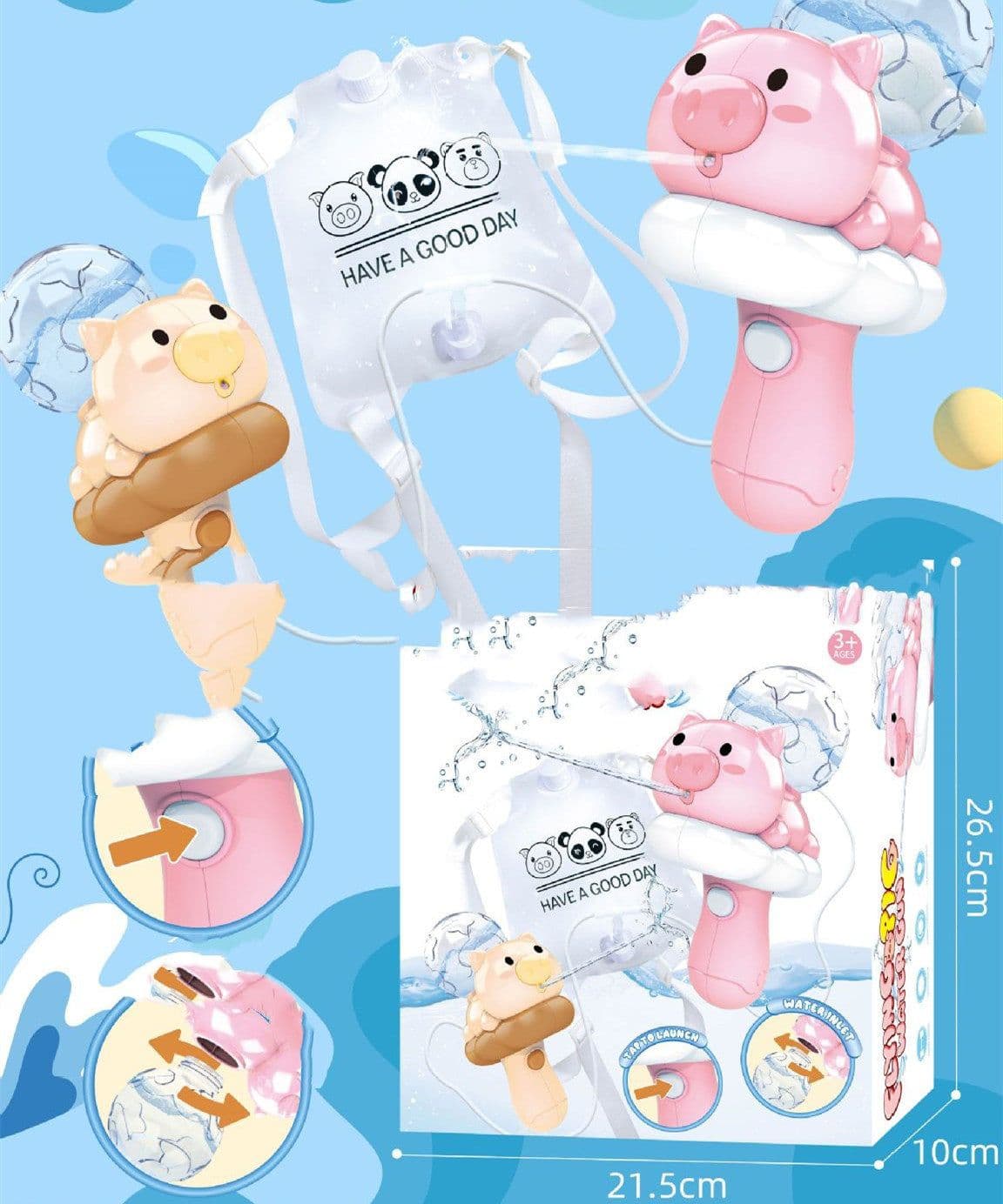 image-Water Spray Cartoon Water Gun Water Toy