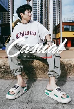 image-Couple Slippers Summer Outdoor Sandals Peep Toe Beach Men's Shoes