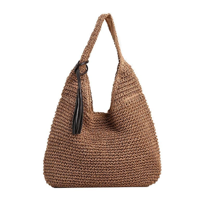 image-Hand-woven Underarm Hand Carrying Straw Bag Easy Matching Large Capacity