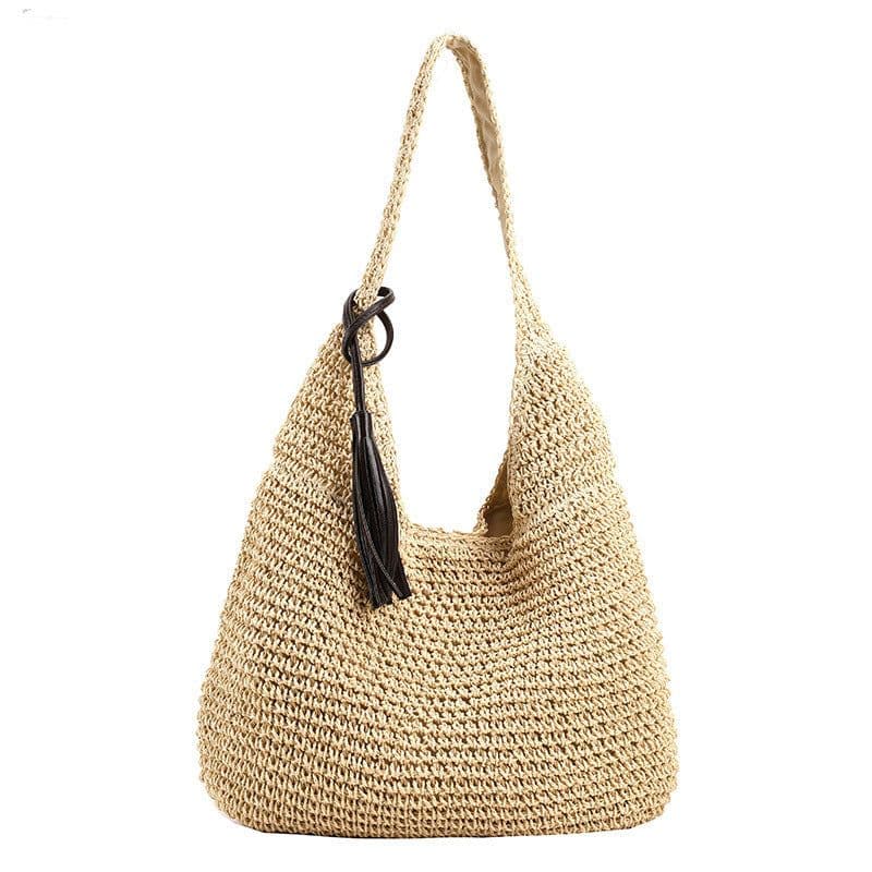 image-Hand-woven Underarm Hand Carrying Straw Bag Easy Matching Large Capacity