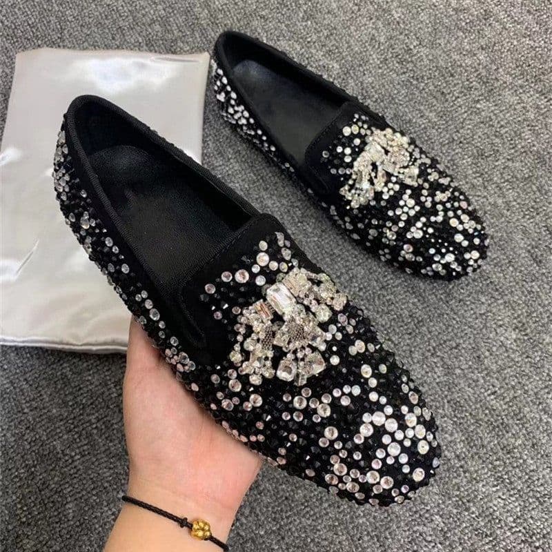 image-Men's Fashion Casual Carbon Diamond Flat Shoes