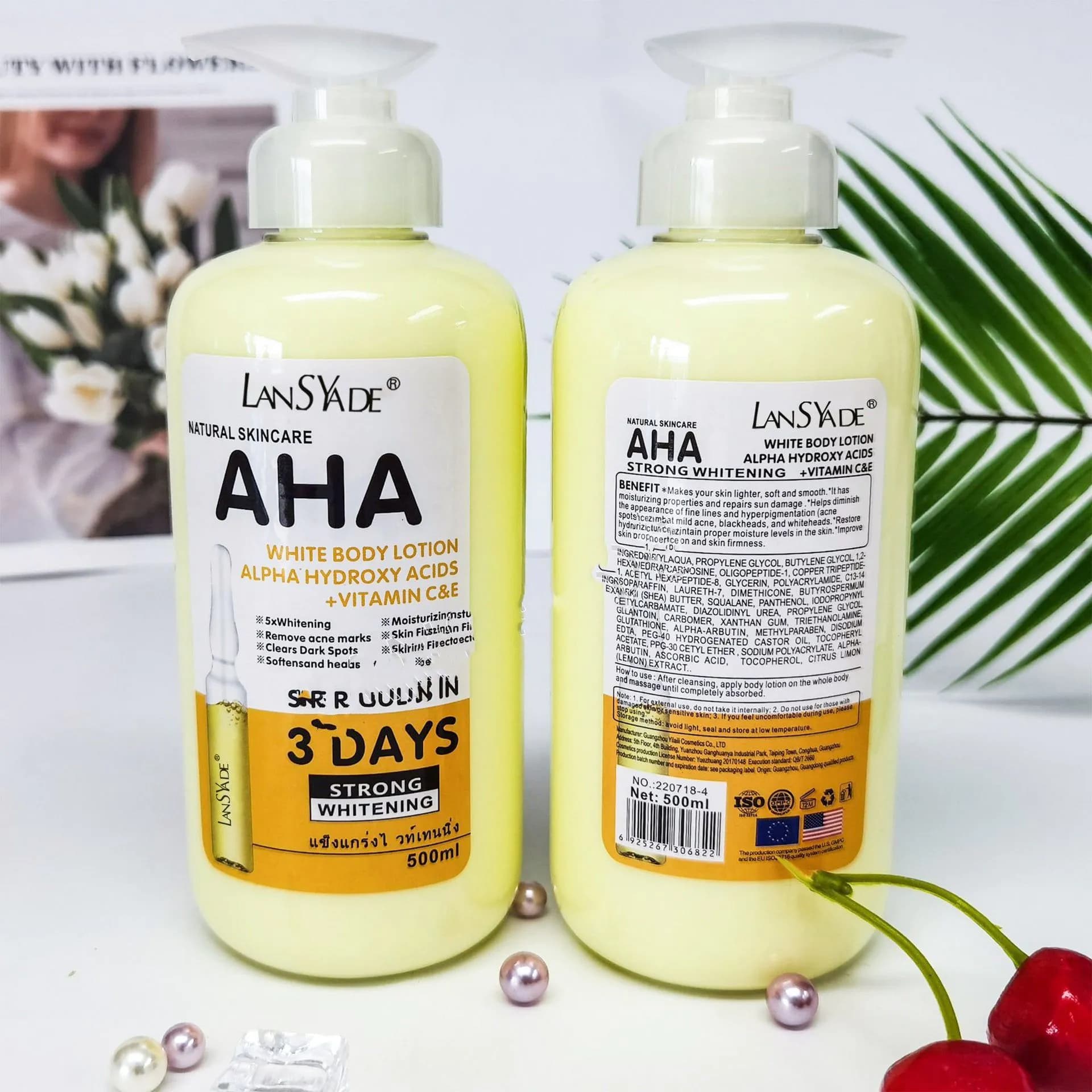 image-Tartaric Acid VC Lotion VE Skin Beauty Brightening Lotion 500ml Moisturizing Moisturizer