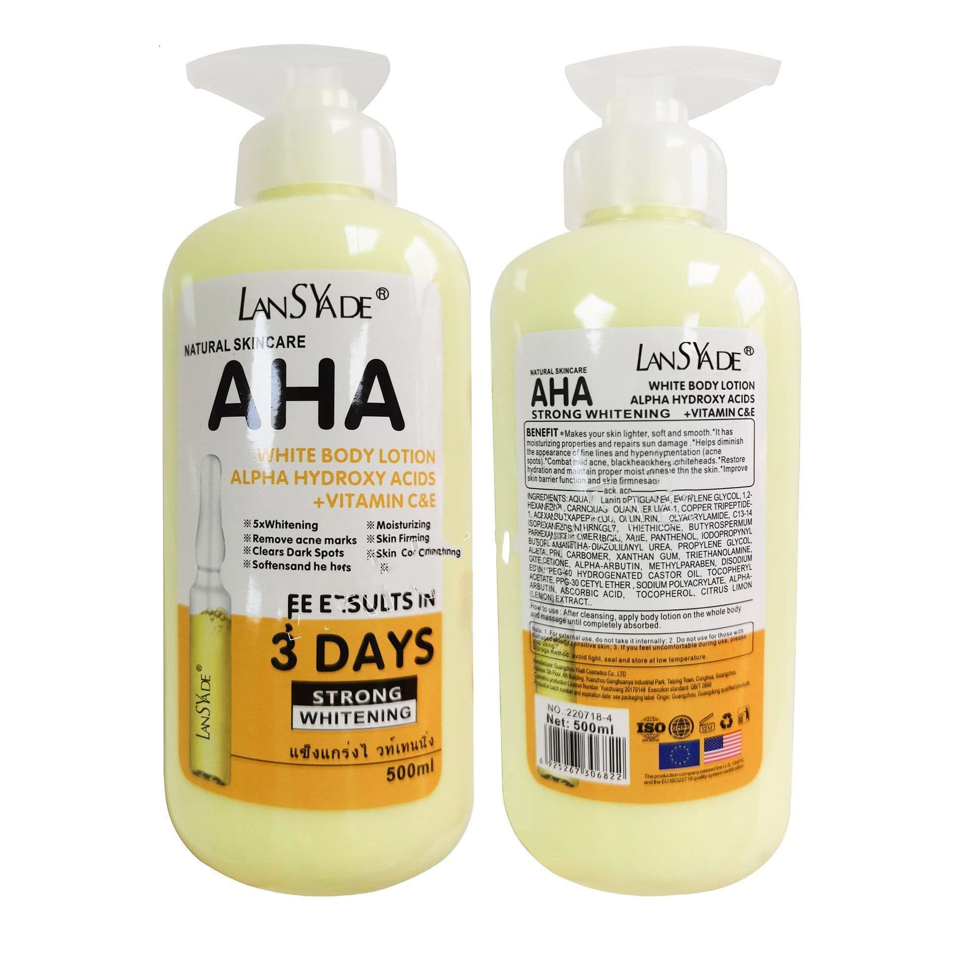 image-Tartaric Acid VC Lotion VE Skin Beauty Brightening Lotion 500ml Moisturizing Moisturizer