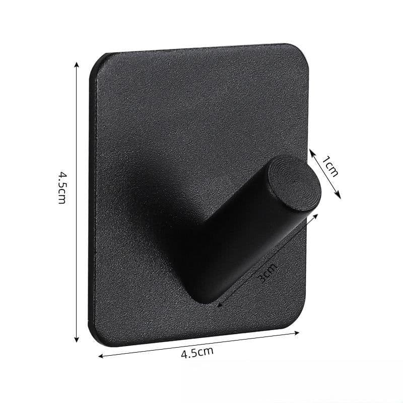image-Nail-free Stainless Steel Single Hook Alumimum Hook Towel Self-adhesive Hook Single Hook