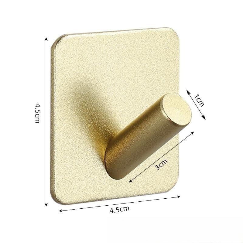 image-Nail-free Stainless Steel Single Hook Alumimum Hook Towel Self-adhesive Hook Single Hook