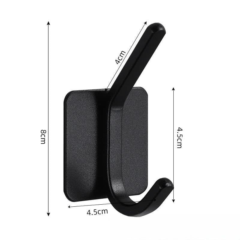 image-Nail-free Stainless Steel Single Hook Alumimum Hook Towel Self-adhesive Hook Single Hook