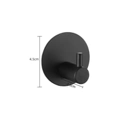 image-Nail-free Stainless Steel Single Hook Alumimum Hook Towel Self-adhesive Hook Single Hook