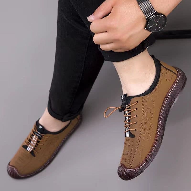 image-Men's Leather Business Casual Shoes