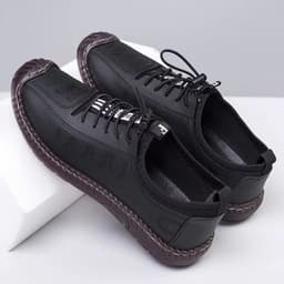 image-Men's Leather Business Casual Shoes