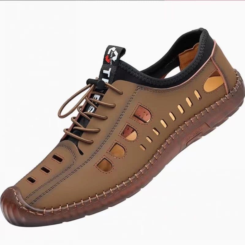 image-Men's Leather Business Casual Shoes