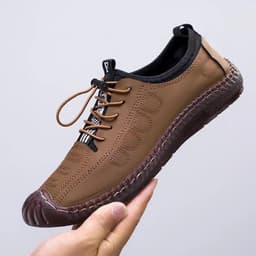 image-Men's Leather Business Casual Shoes