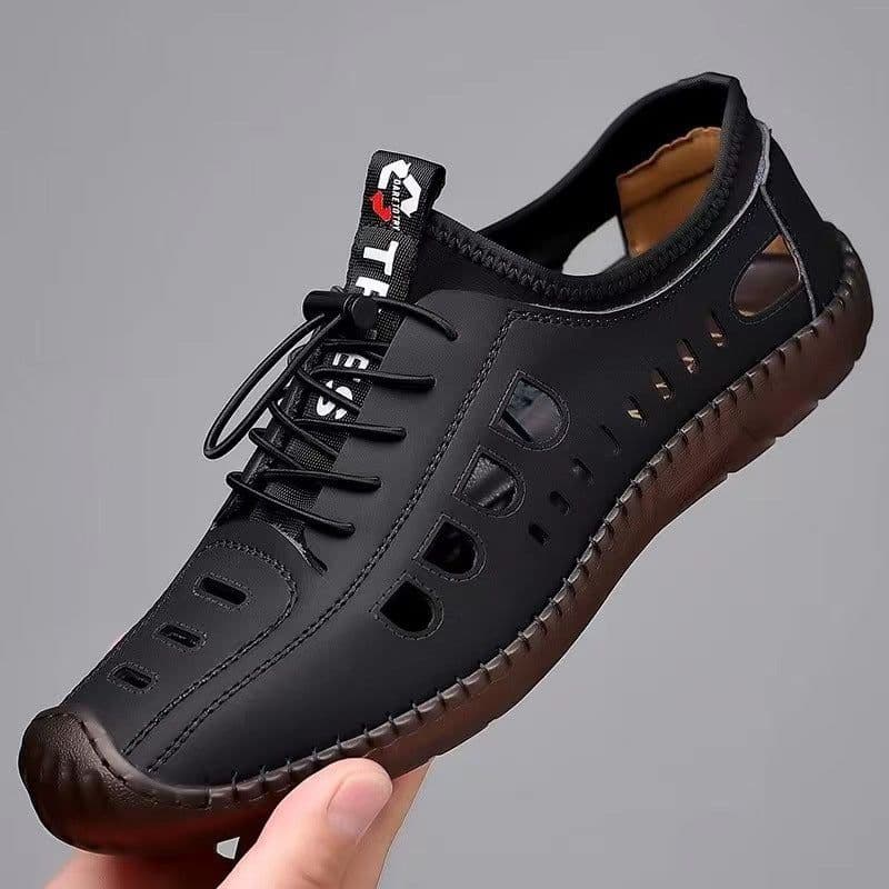 image-Men's Leather Business Casual Shoes