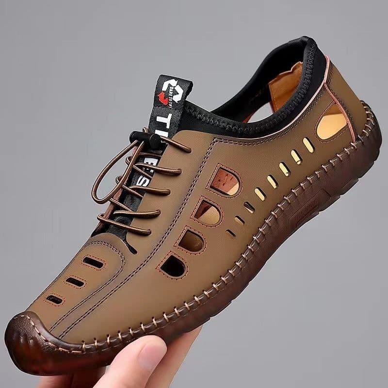 image-Men's Leather Business Casual Shoes