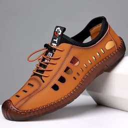 image-Men's Leather Business Casual Shoes